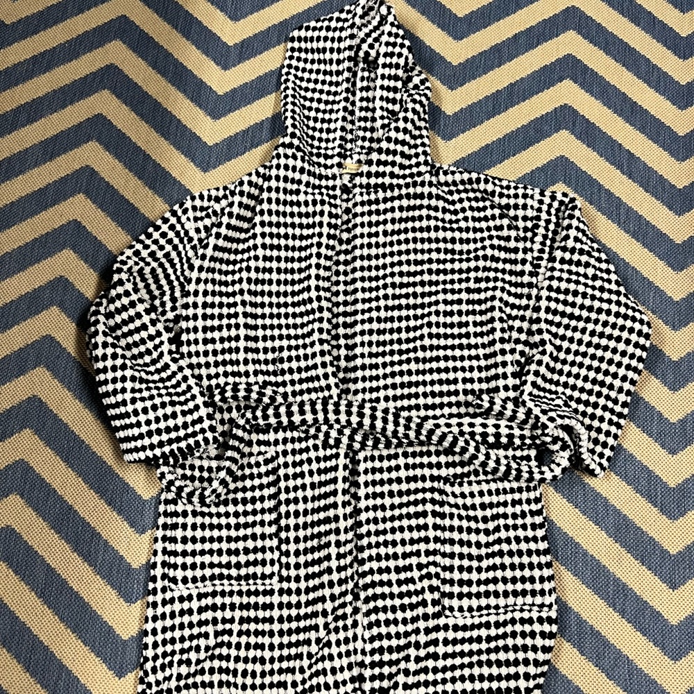 Polonok French Terry Robe ecru and black xl
